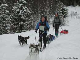 Dag 20 Fre 16/3 ankomst till Gddede. Frn vnster: Kol, Slka, Elin och sa.