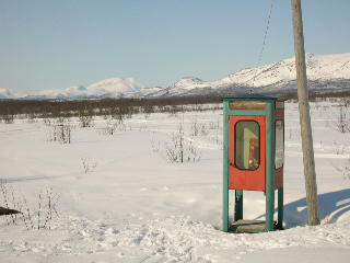 Telefonkiosk till fjlls