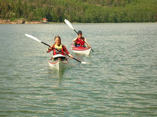 Jens och jag i kajakerna