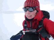 Solglasgen, ett mste ven en mulen dag p glacirerna